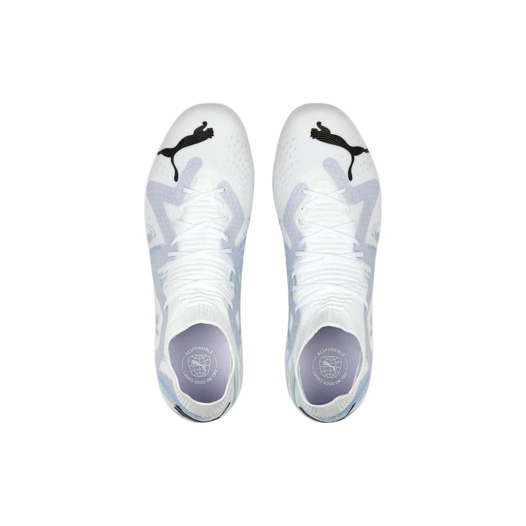Puma Future Match Bl Round Toe Lace-Up Ag Fg Artificial Grass Natural Grass Soccer Shoes Women Soccer Shoes White Blue 107406-01
