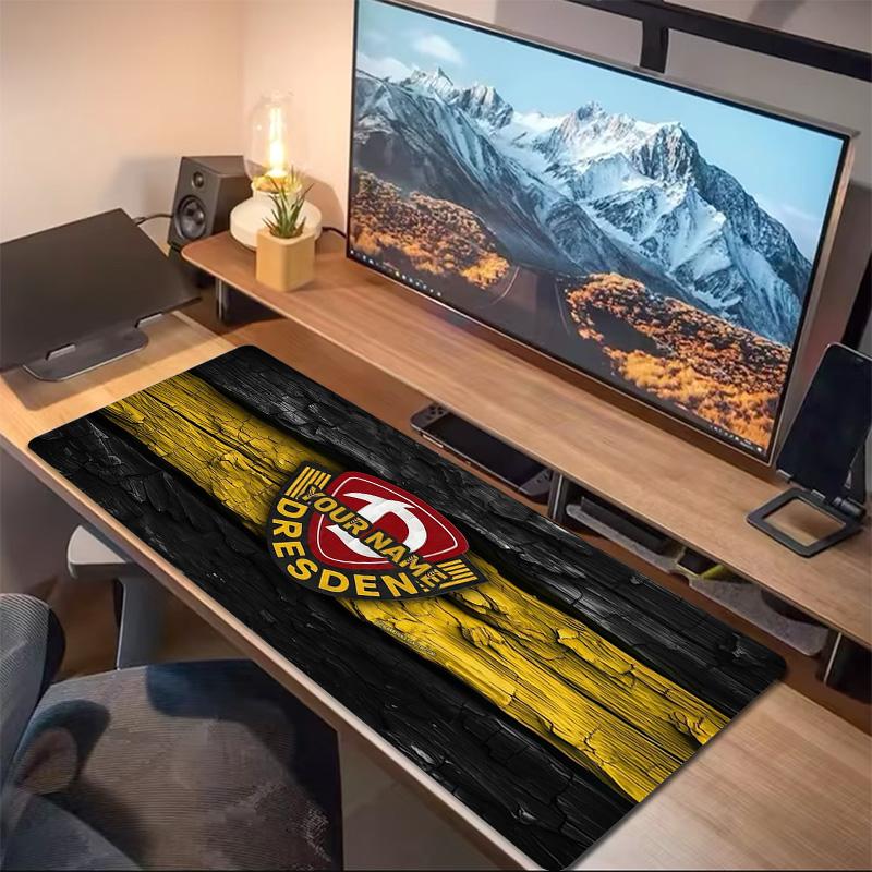 Dynamo Dresden Custom Name Large Size Mouse Pad Large Gaming Table Cushion Non-slip Laptop Tablet Big Mousepad XXL Mat Mini PC Playmat With Lock Edge