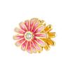 Gold Plated Sparking HeartFlower Charm Beads Pendant Fit Original Copper Bracelet Necklace Beads For Diy Jewelry Women Gift