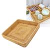 Rattan Tray Tabletop Organization Hand Woven Snack Storage Basket Multifunctional Serving Tray M