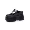Summer Side Empty Half Slippers Women's 2025 New Thick-soled Bag Head Without Heel Slippers Wear High-end Shoes Women's