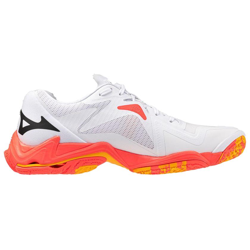 Mizuno Wave Lightning Z8 White Fiery Coral Citrus Unisex V1GA240098