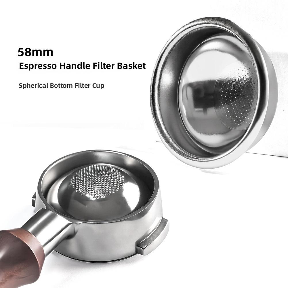58mm Espresso Filter Basket FOR SEMI Spherical Base Coffee Filter Basket Stainless Steel Portafilter Coffee Machine Accessories