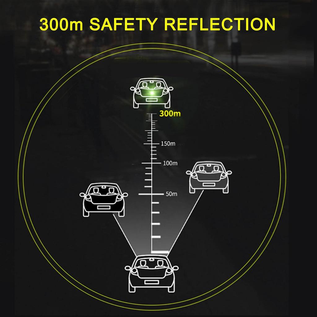 TOMALL 6Pcs 3D Strong Reflective Stripe Sticker for Car Fender Hood Bumper High-Intensity Night Visibility Reflective Decal Safety Warning Diamond