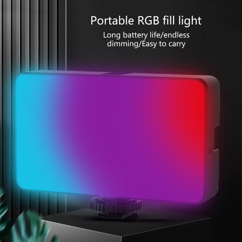 Camera LED Light 1800mAh Battery Rechargeable for Photo and Video Lighting with Cold and Warm Color Temperature