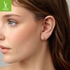 S925 Sterling Silver Gold And Silver Two-Color Ear Buckle Women'S Simple And Cold Advanced Sense Plated K Gold Earrings Earrings