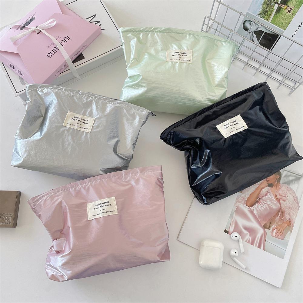 Shiny Makeup Case Glossy Toiletry Bag Fashion Cosmetic Bag  Outdoor