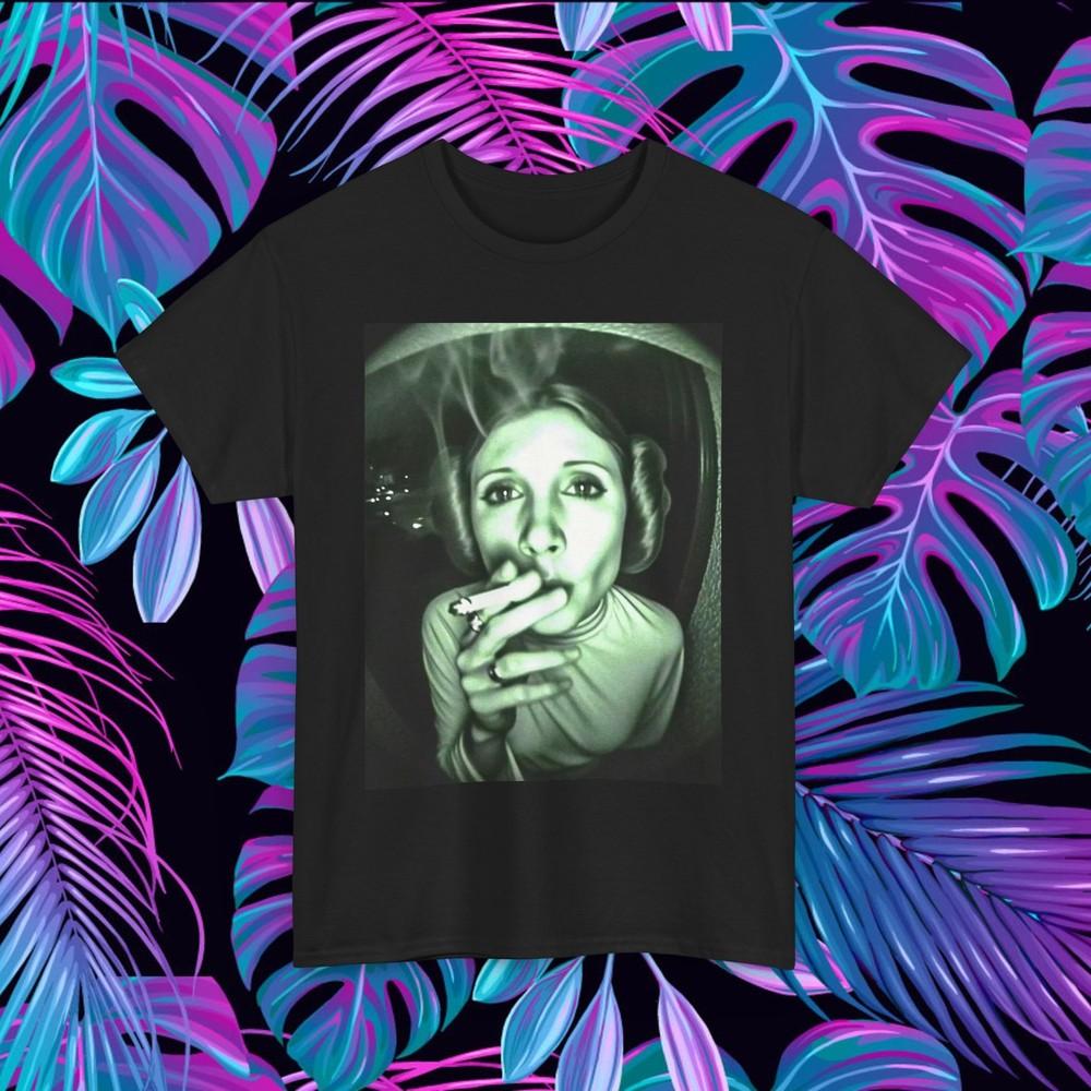 Princess Leia Star wars Smoking Doorbell Funny Shirt Cotton Unisex