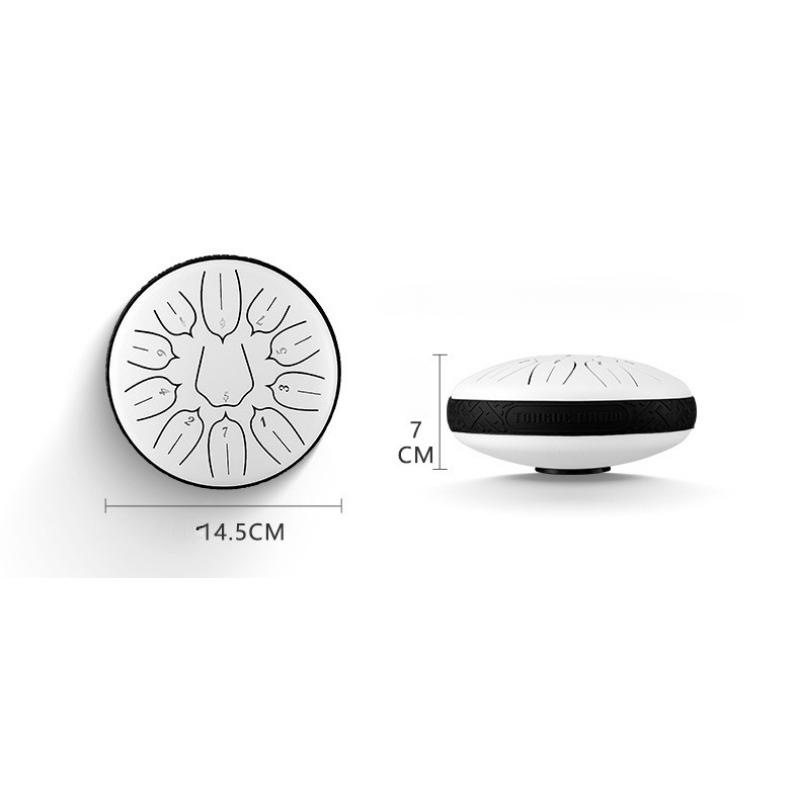 6 Inch 11 Notes Steel Tongue Drums Professional Percussion Rare Musical Instrument Drums Mandolin Meditation Accessories