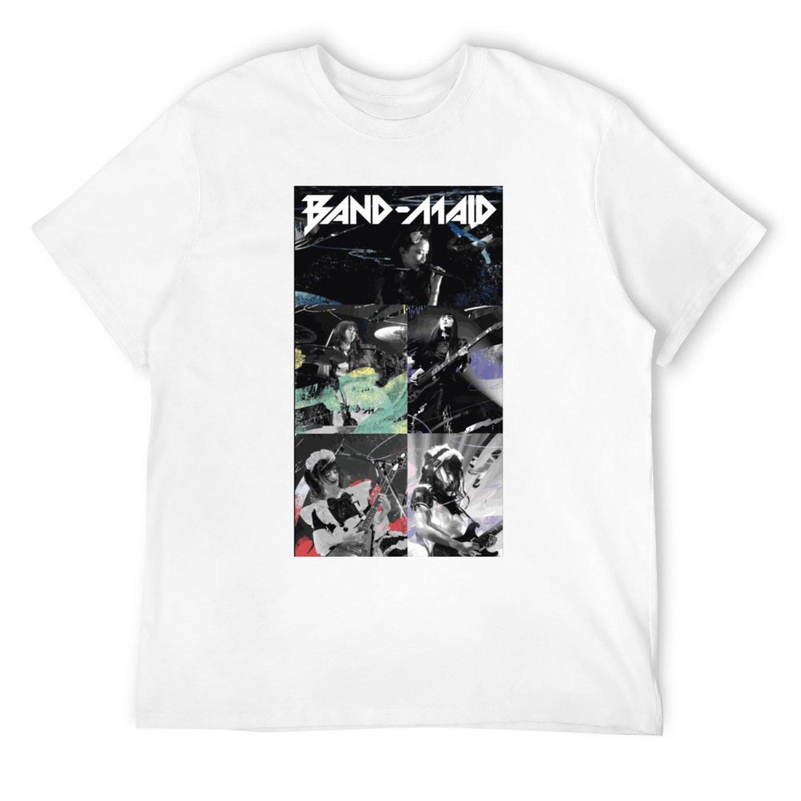 

Футболка Band Maid Heavy Metal, унисекс, женская хлопковая забавная футболка с круглым воротником, футболки, топы с короткими рукавами, большие размеры XL