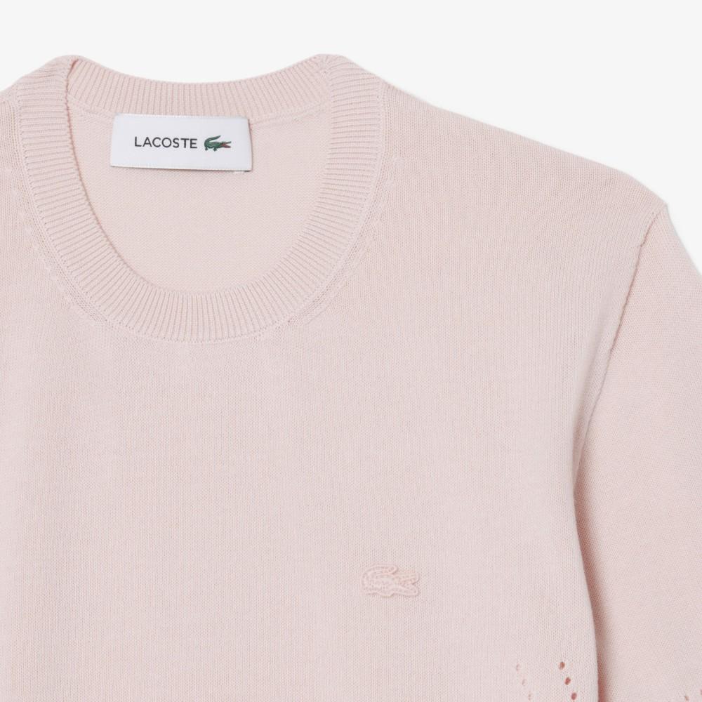 [lacoste] Women's Light Cotton Short-Sleeve Sweater AF5025-56GADY