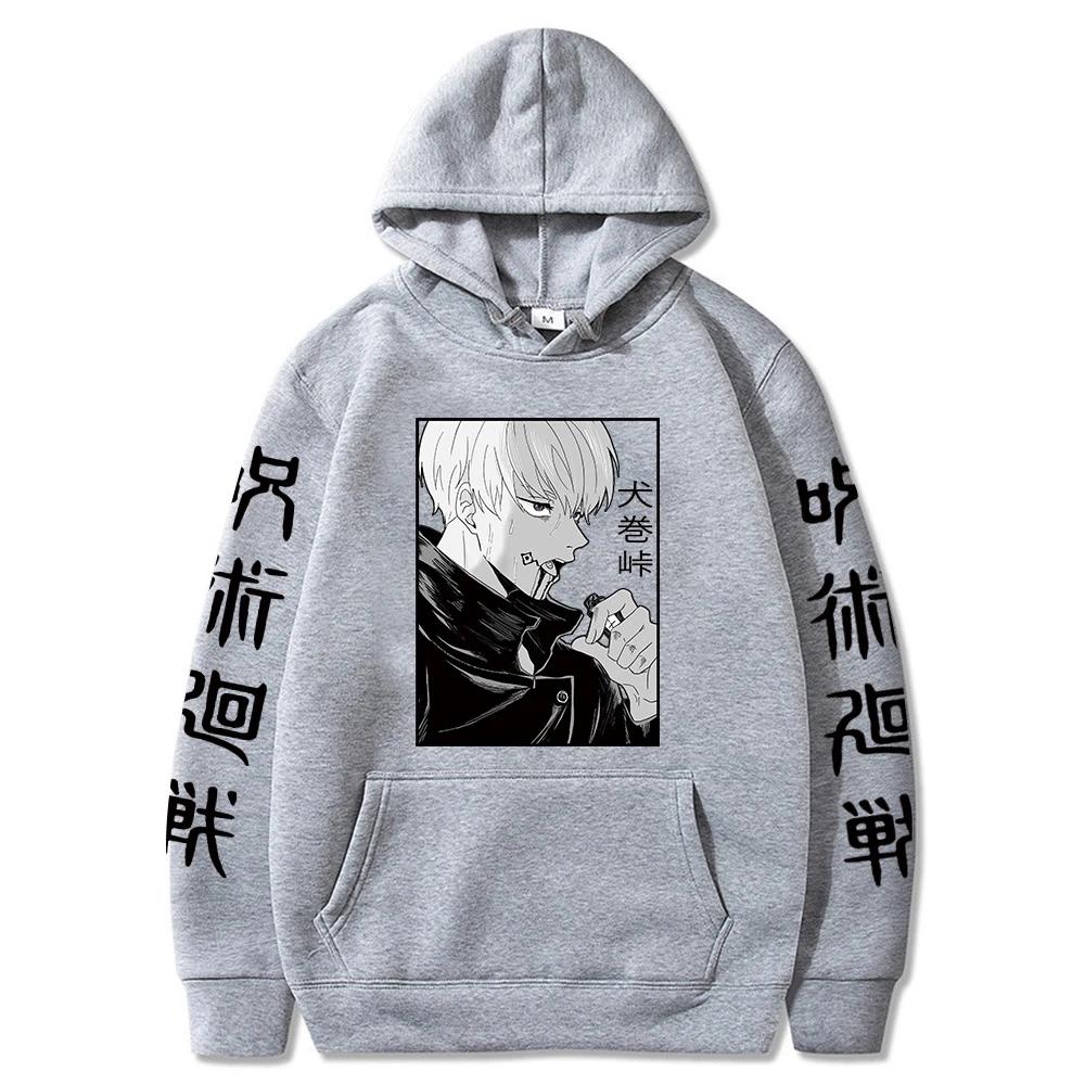 Manga Hoodie Men Anime Inumaki Toge Pullover Sweatshirts Unisex Casual Sports Tops Anime Hoodie for Men Fleece Jogging Top