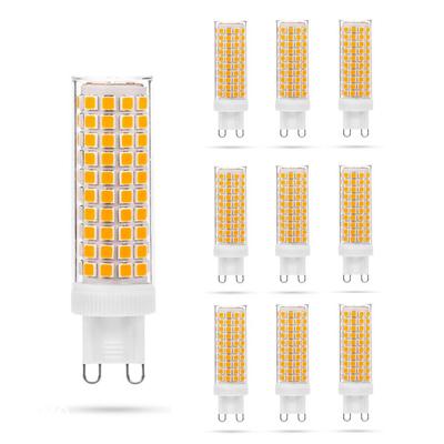 10ks LED žárovka G9 10W pro lustry AC 100V-265V 124 LED SMD2835 Bez blikání Keramická lampa pro osvětlení obývacího pokoje