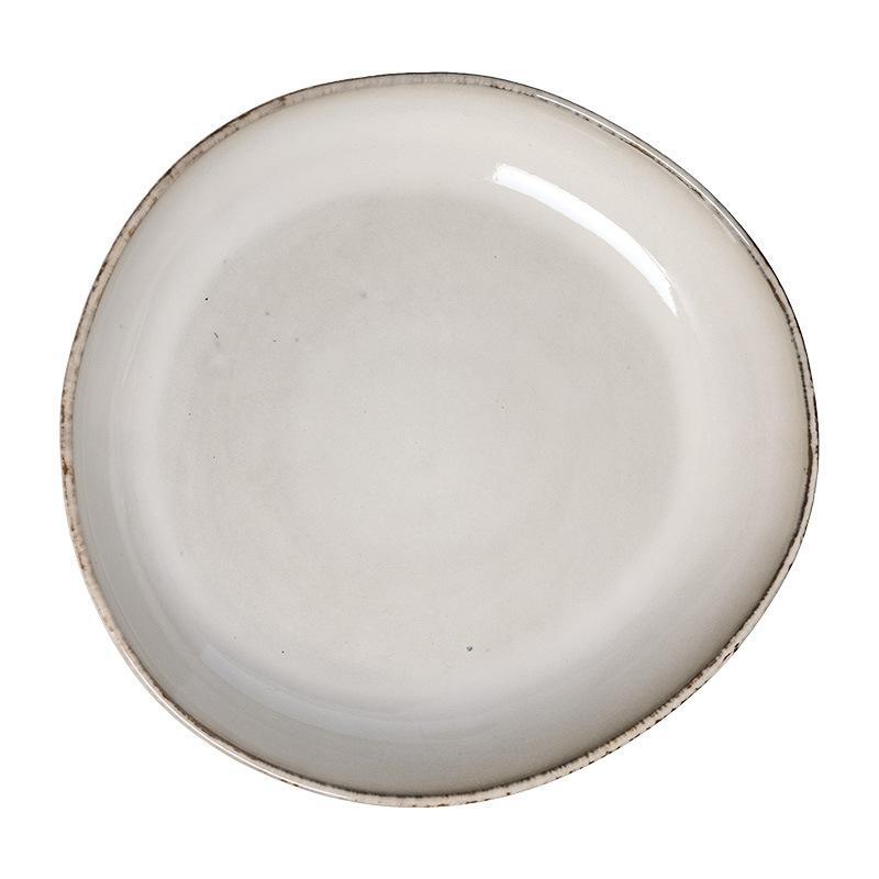 Retro Kiln Transformation Special-Shaped Bowl, Ceramic Tableware Bowl, Japanese Salad Bowl, Fruit Bowl, Household Dish Bowl, Noodle Bowl, Bowl Plate.
