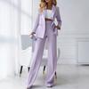 High-end Professional Suit Set Double-breasted Lapel High-waisted Wide-leg Pants Temperament Two-piece Set