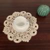 European-style Placemat, Western-style Placemat, Embroidered Hollow Round Fabric Coaster