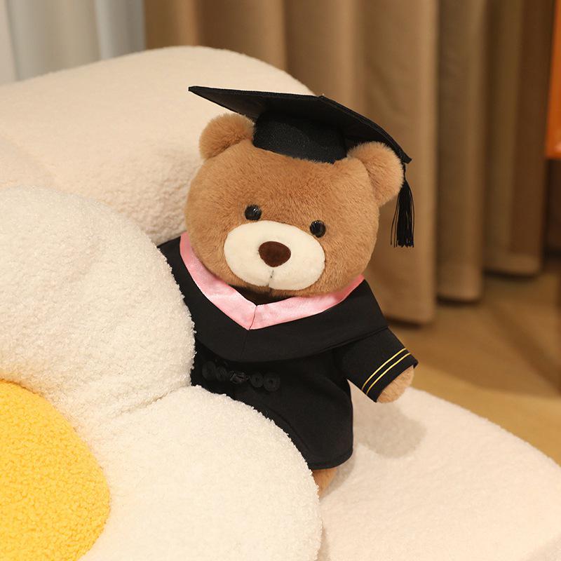 Dr. Bear Graduation Plush Toy - Teddy Bear Gift for Students from Primary To High School
