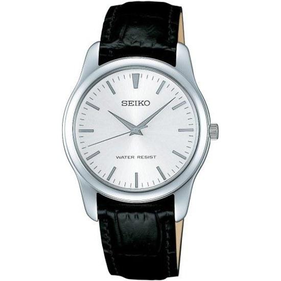SEIKO SELECTION SCXP031 Mens/unisex Wristwatch Battery-operated Quartz Case Width 35mm Leather Belt Silver Dial Stainless Steel