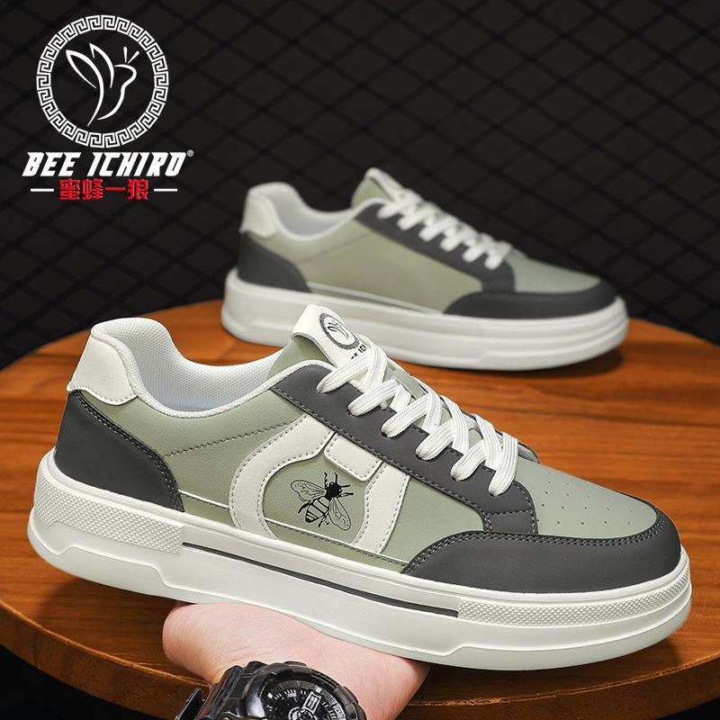 

Повседневная мужская обувь в стиле легкой роскоши, новинка весны и лета, классические универсальные трендовые кеды на мягкой подошве, зеленые 45