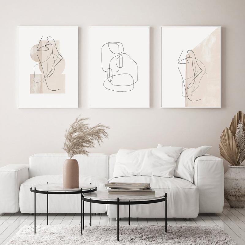 Line Color Abstract Wall Art Poster Print Aesthetic Modern Canvas Painting Living Room Decoration Picture Home Decor Posters