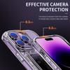 For iPhone 14 Pro Card Holder Phone Case Anti-drop Corner TPU+Acrylic Clear Phone Cover