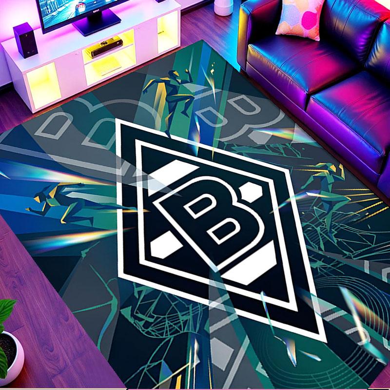 Borussia Mönchengladbach Druckteppich, Waschbarer Bodenläufer, Für Eingangsbereich Studentenwohnheim Waschküche Büro Arbeitszimmer, Heimdekoration Geburtstag Weihnachtsgeschenk