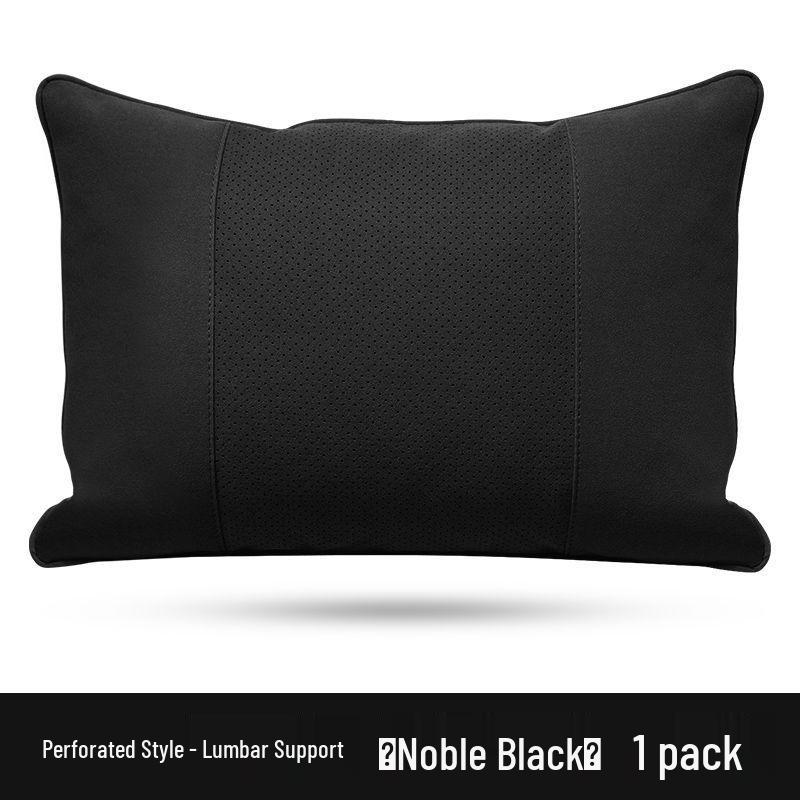 Breathable Perforated Headrest & Lumbar Support Cushion for S-Class & BMW: Neck Protection Pillow Standard