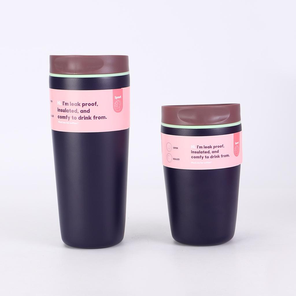 New large-capacity coffee cup outdoor portable accompanying water cup 304 stainless steel double-layer vacuum simple thermos cup