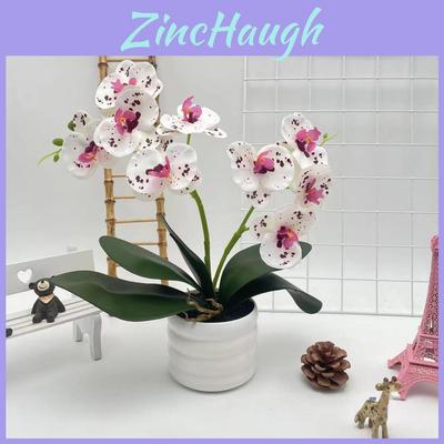 Phalaenopsis Artificial Flower Plant Pot For Wedding Decor And Photography Indoor Outdoor Display