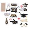 25pcs Class of 2025 Graduation Photography Props Dress Up Costume Mask  For Graduation Season Party