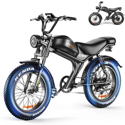 EMOKO C93-D Wysokowydajny Rower Elektryczny z 2000W, 48V23Ah, Hydraulicznymi Hamulcami Tarczowymi, Jednoczęściowym Siedzeniem, E-Motocykl z Grubymi Oponami 20×4.0" dla Dorosłych