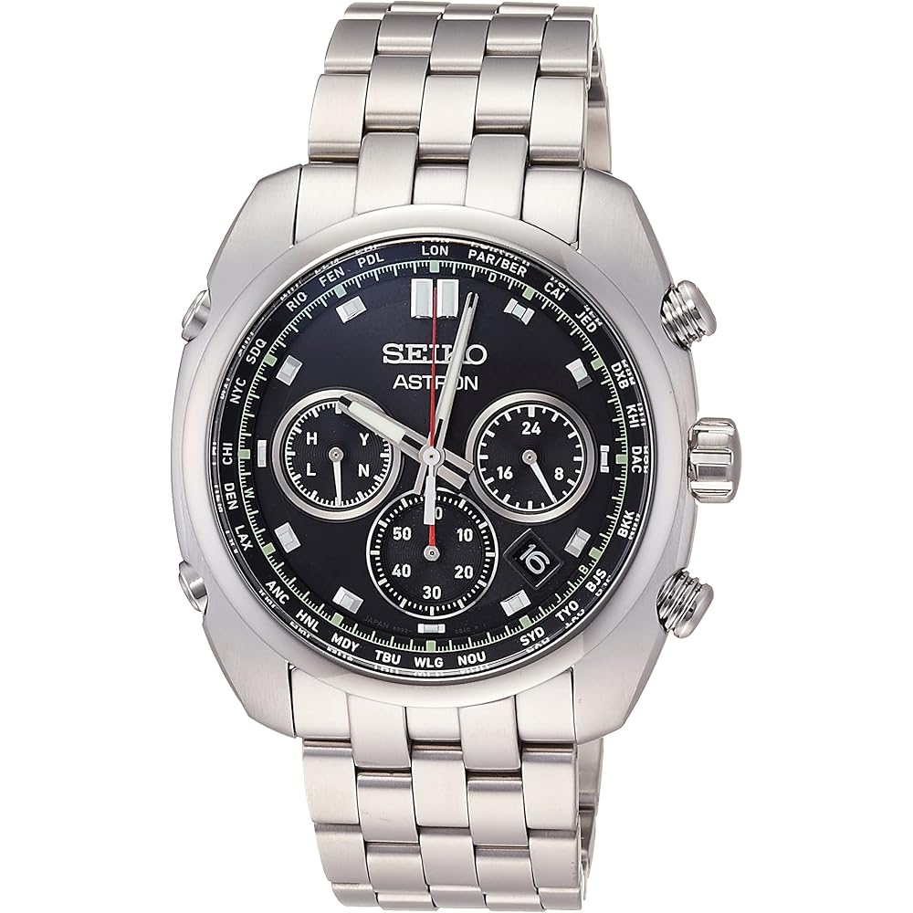 

[Seiko Watch] Wristwatch Astron ORIGIN Solar radio world time chronograph SBXY027