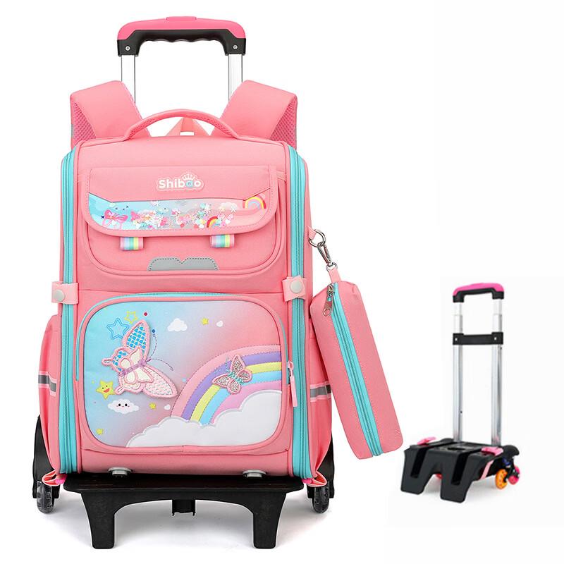 Li Shen Kids' Six-Wheel Trolley School Backpack