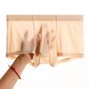 Men Ice Silk Underwear Mid-rise High Elasticity Slim Fit Shorts Briefs Solid Color