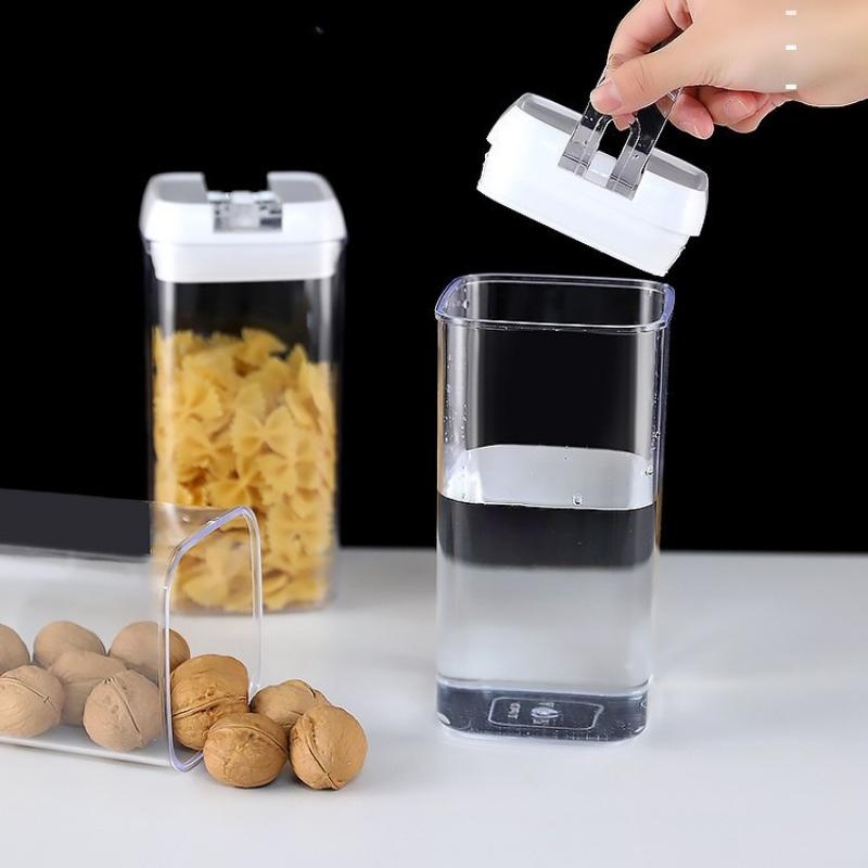 Food Storage Jar with Lid Kitchen Container Kitchen Organizer Stackable Dustproof Moisture Resistant Kitchen Accessorie