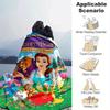 1pc Beauty and The Beast Printing Blanket - Soft, All-Season Throw for Office Blanket,Personalized Gift with Adorable Cartoon Design