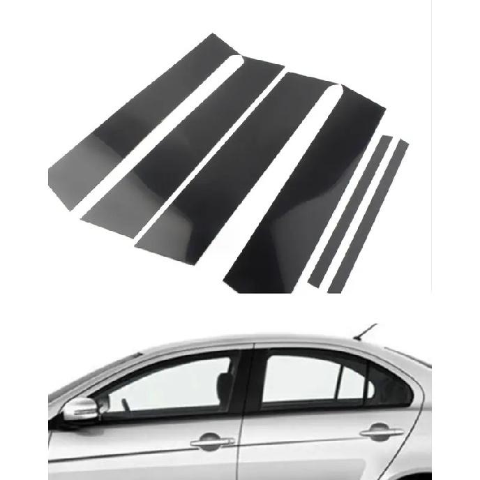 For Mitsubishi Lancer Sedan 6Pcs Car Pillar Posts Door Window Decorative Trim 2008 2009 2010 2011 2012 2013 2014 2015 2016 2017