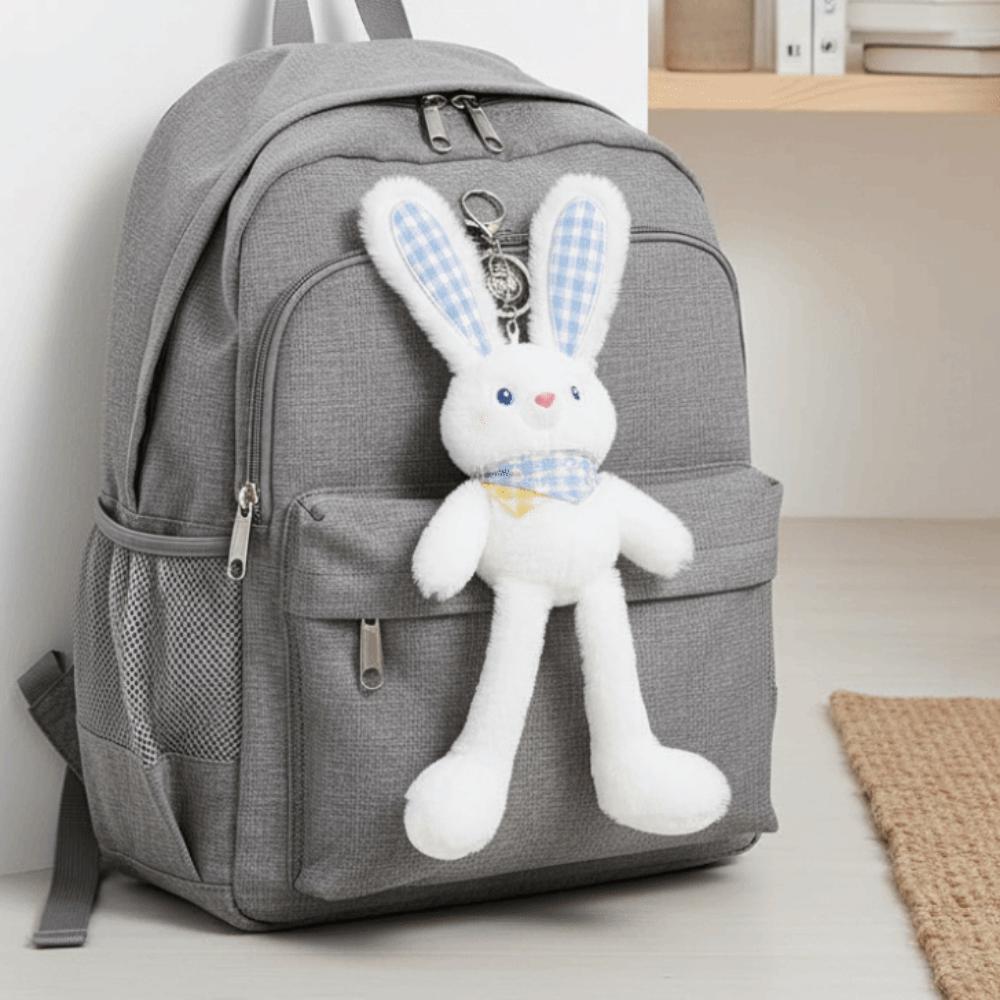 Creative Design Plush Rabbit Pendant Soft Stuffed Schoolbag Pendant Christmas Gift