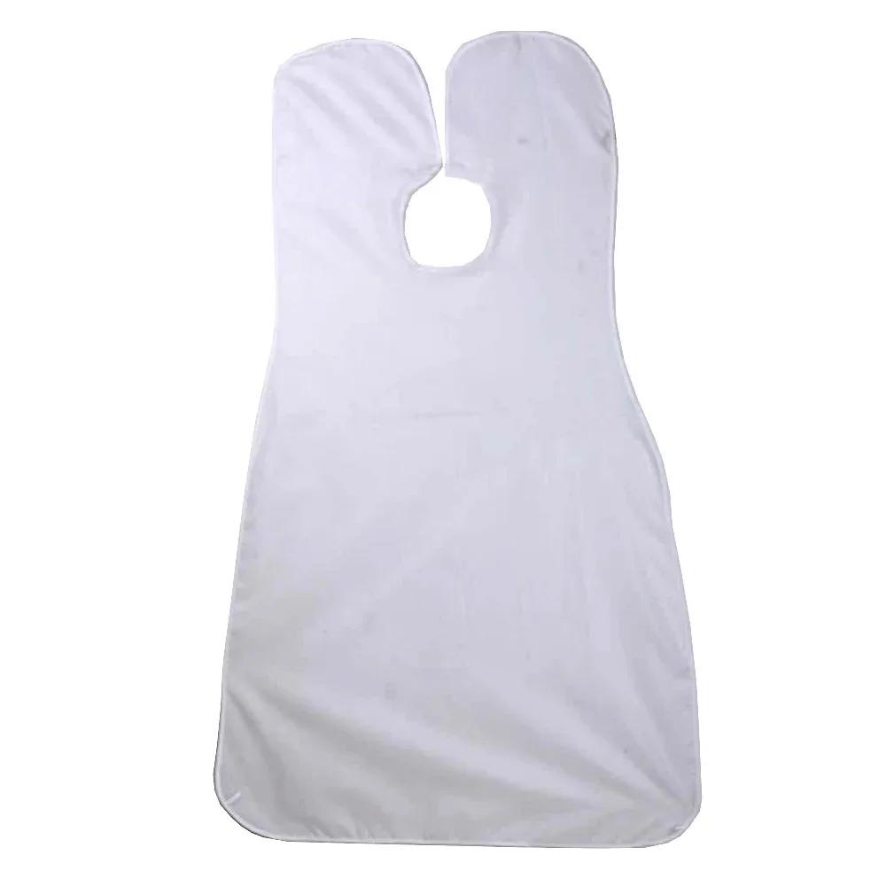 

120x80см Мужской фартук для ванной комнаты Фартук для черной бороды Фартук для бритья волос Водонепроницаемая ткань для бритья бороды Бытовой защитный фартук для уборки белый