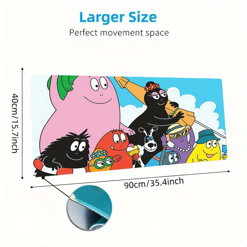 Barbapapa3 Print  Cushion Non-slip Laptop Tablet Big Mousepad XXL Mat Mini PC Playmat With Lock edge