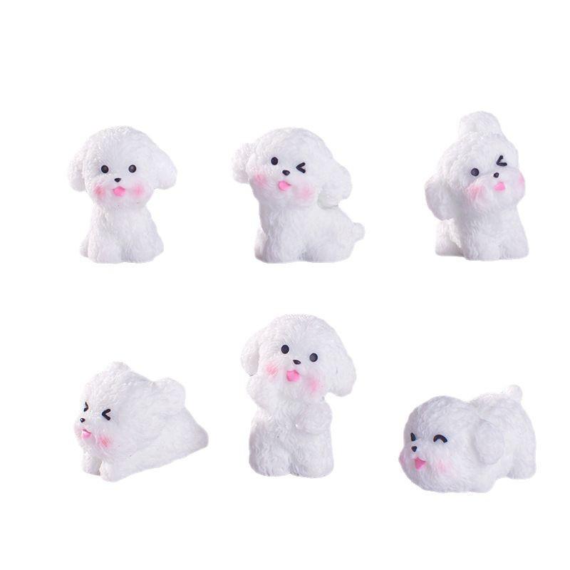 Micro-landscape Simulation Cute Teddy Dog Diy Handmade Keychain Accessories Doll House Decoration Desktop Small Ornaments