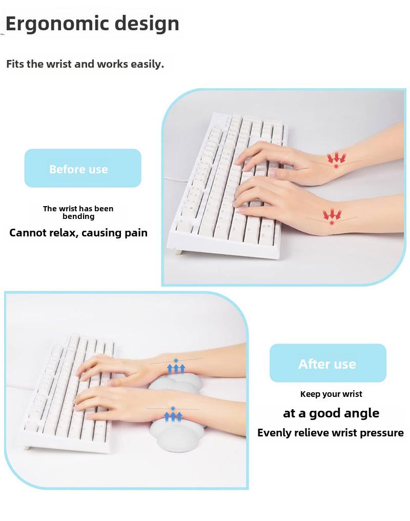 Cloud Memory Foam Tastatur-Handgelenkauflage für Desktop-Tippen