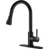 Black Kitchen Faucets with Pull Down Sprayer Kitchen Sink Faucet with Pull Out Sprayer Single Hole Deck Mount Single Handle Stainless Steel Grifos De