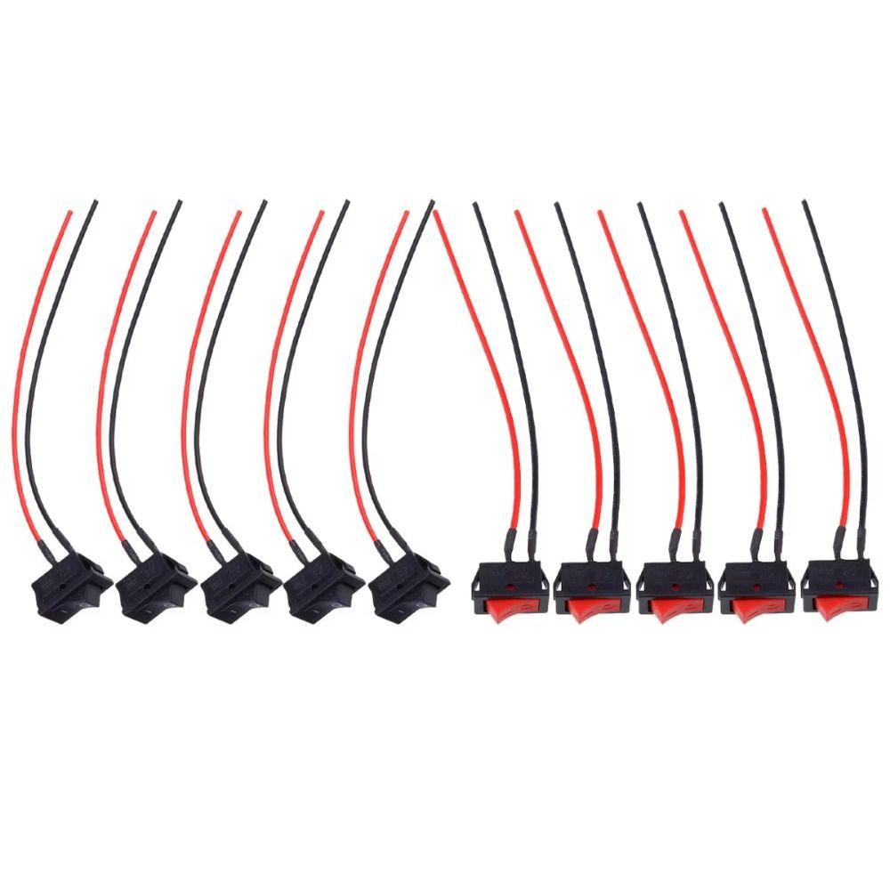 10Pcs 2/3 Pin Controller Power Switch ON/OFF Toggle Switch with Wire SPST Switch Boat Marine