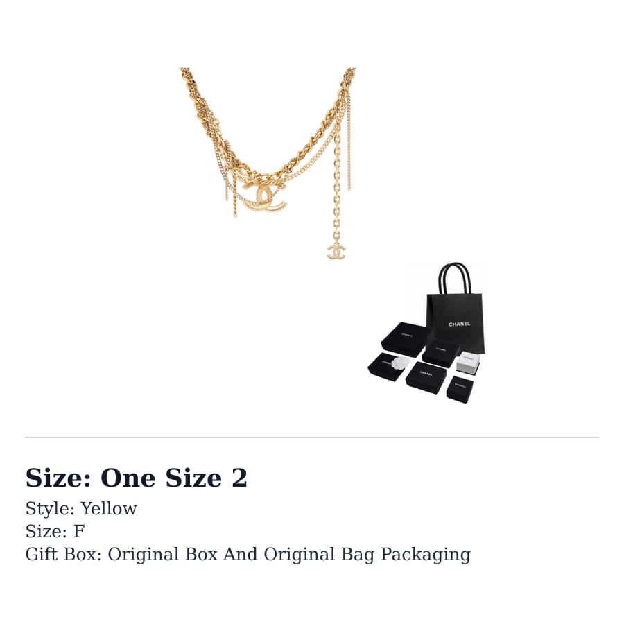 CHANEL 2022 Plated Multi Chain Cc