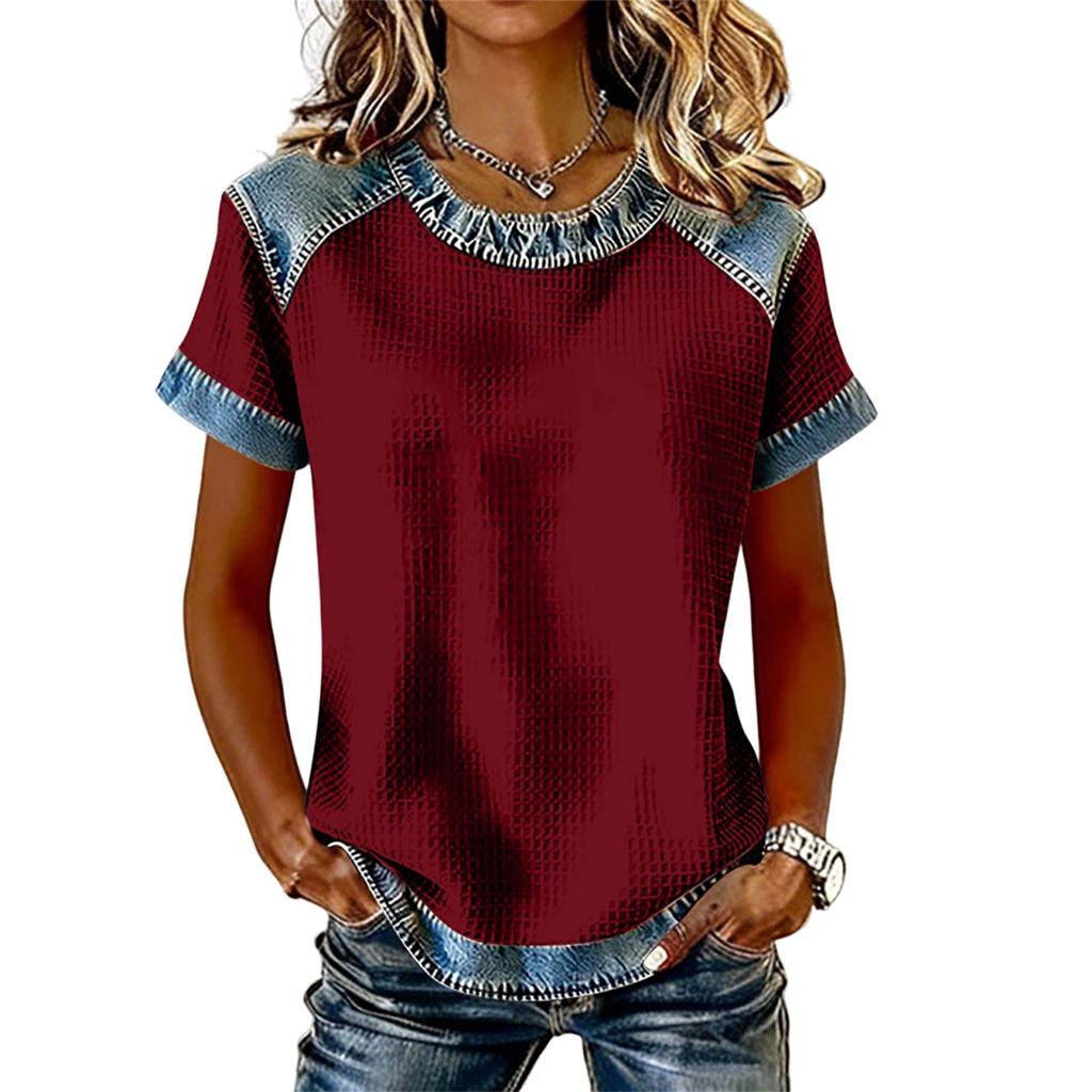Damska bluzka modny i swobodny top T-shirt