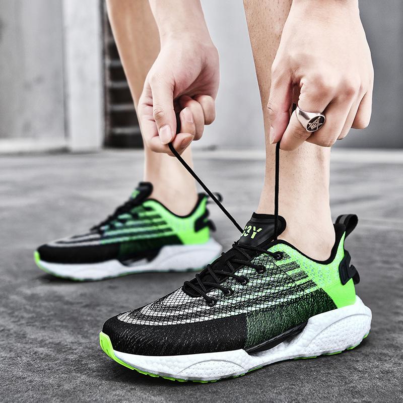 Spring and Autumn Classic Popcorn Trendy Men's Sports Casual Running Shoes Lightweight Large Size Breathable Men's Shoes