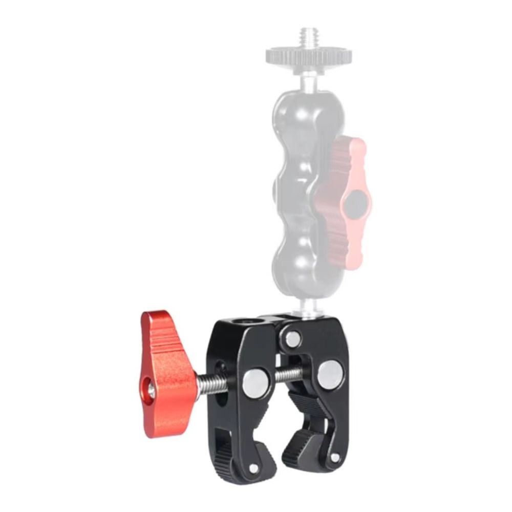 Aluminum Material Crab Clamp 3/8" Hole Magic Arm Clamp Versatile Camera Clamp  Camera Mounting