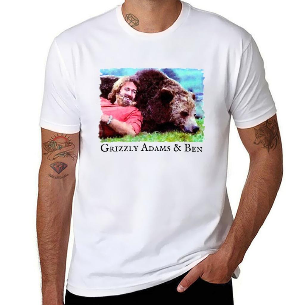 Grizzly Adams Ben Tshirt Sports Casual Short Sleeve Cotton Tee