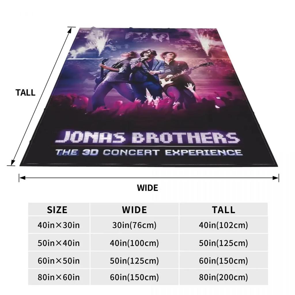 Jonas Music Concert Album Flannel Blankets Quality Super Warm Brothers Guitar Bedding Throws Winter Camp Bedroom Cute Bedspread